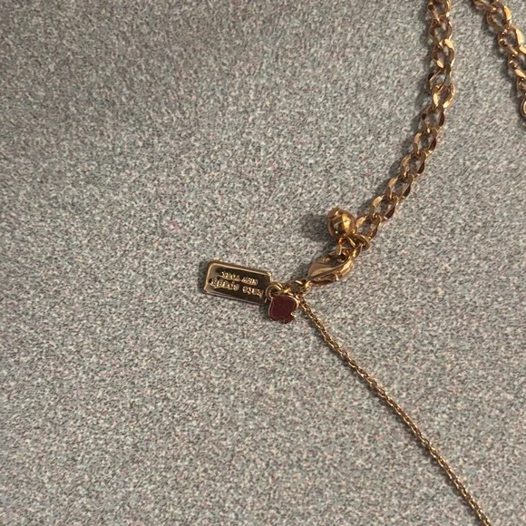 Kate Spade Rose Gold Initial 'M' Pendant Necklace - Picture 3 of 4